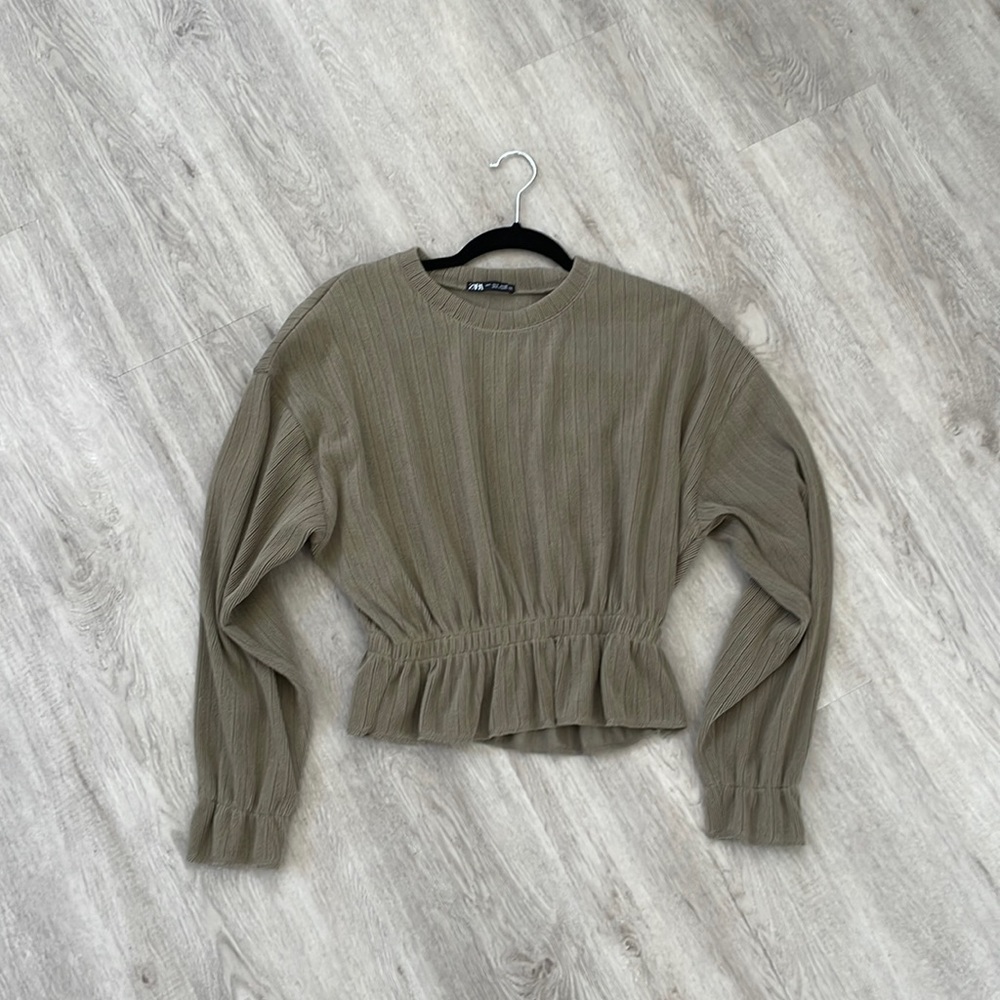 Olive green Zara top